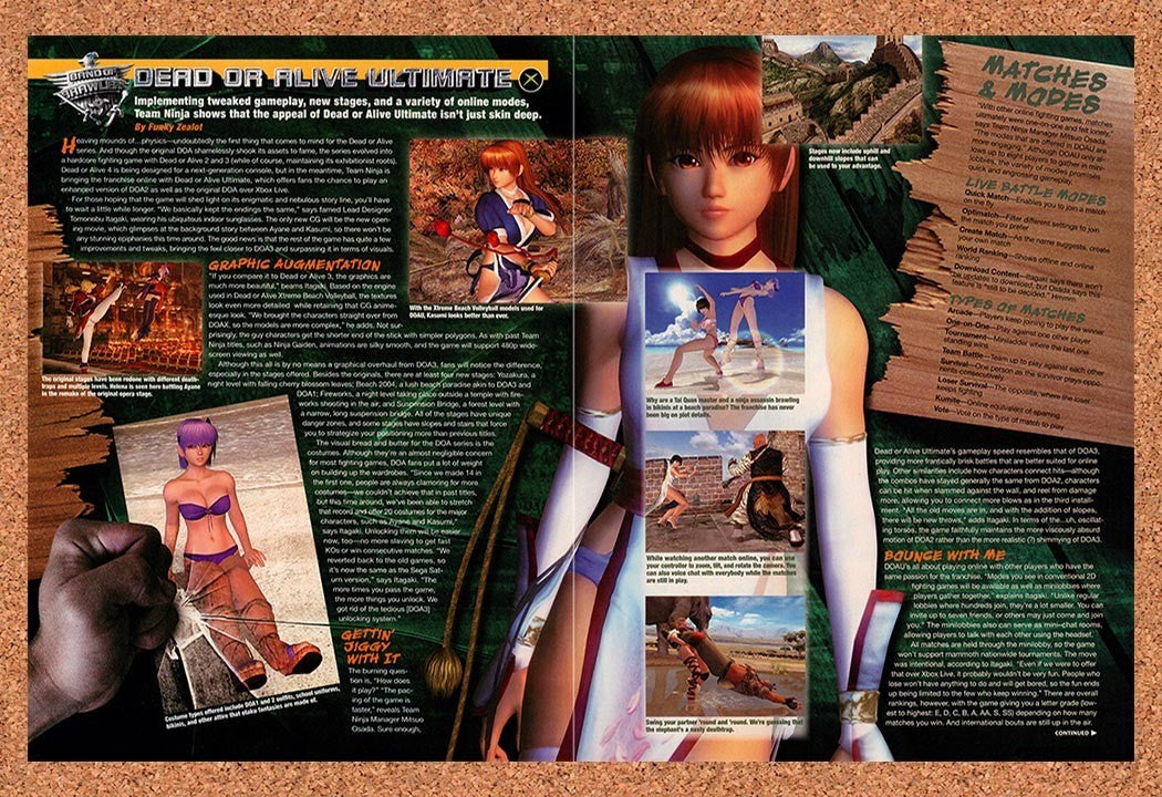 2004 Dead Or Alive Ultimate Xbox Original Advertisement / Retro Promo vr1