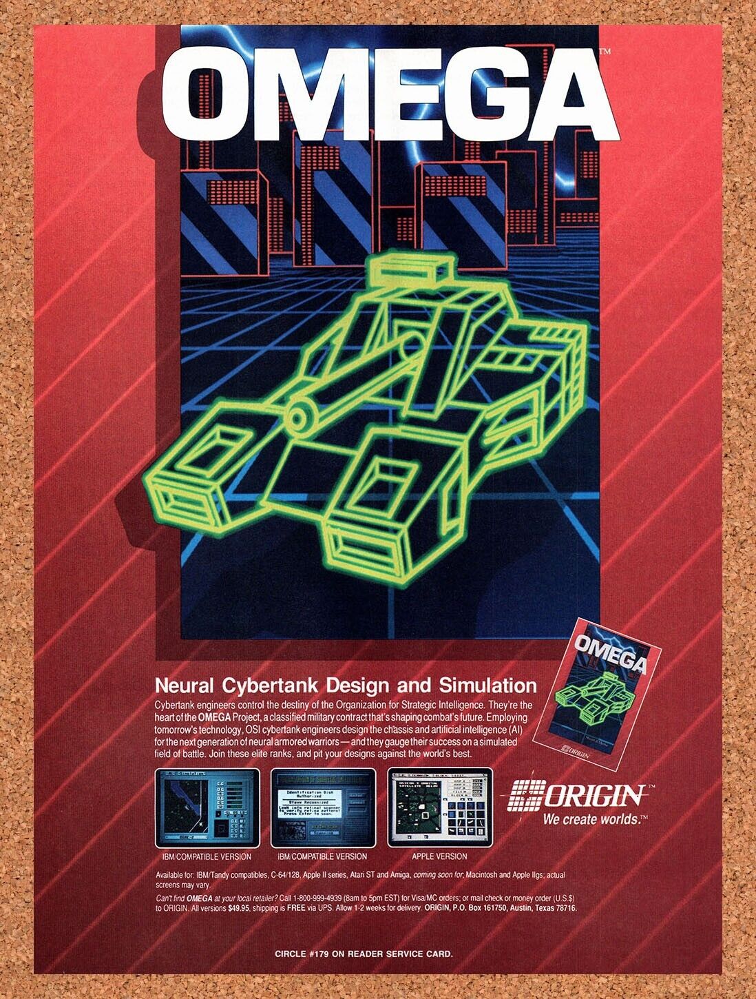 1989 Omega Tandy Original Advertisement / Retro Wall Art v1