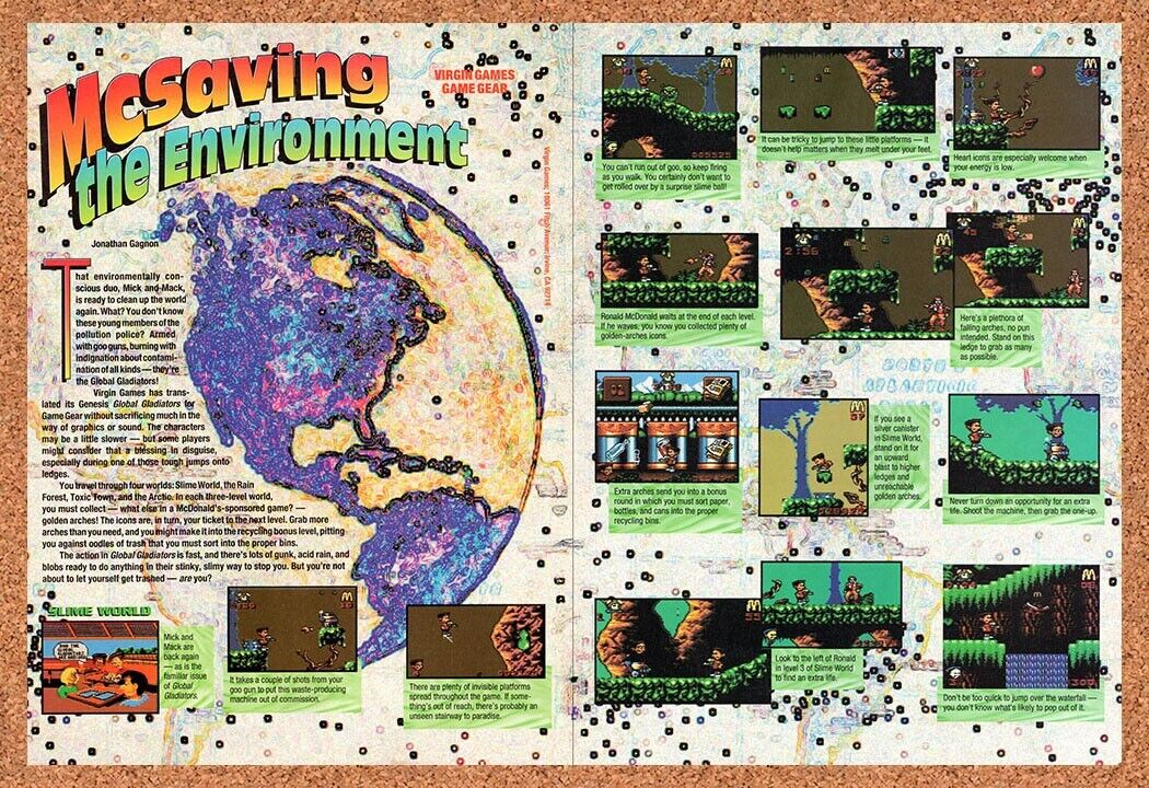 1993 Mick And Mack Genesis Original Advertisement / Retro Wall Art v1