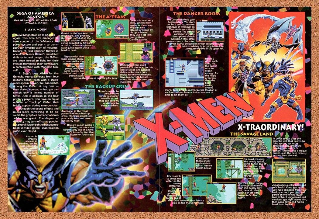 1993 X-Men Genesis Original Advertisement / Retro Wall Art v3