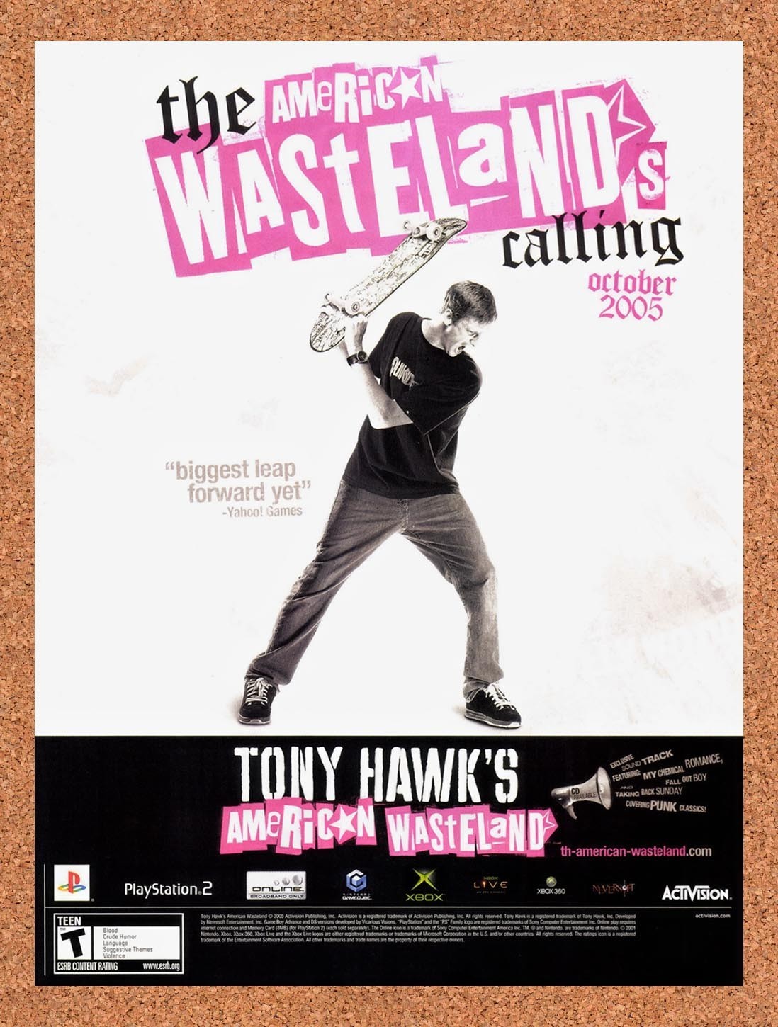 2005 Tony Hawk's American Wasteland Xbox Original Advertisement / Retro Promo v3