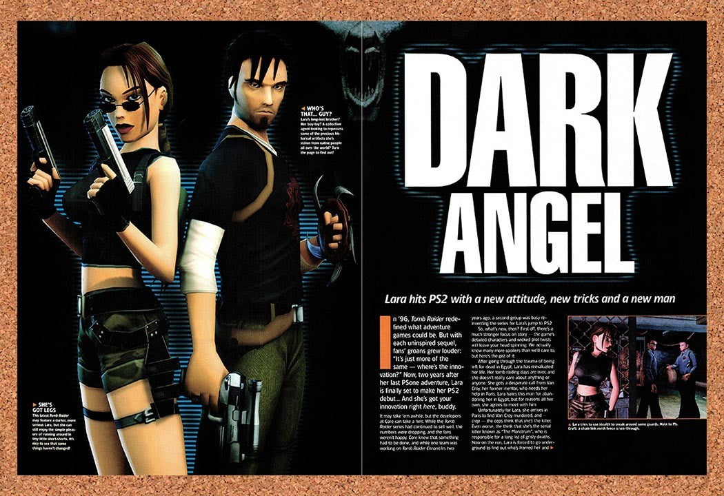 2002 Tomb Raider Angel Of Darkness PS2 Original Advertisement / Retro Promo vr3