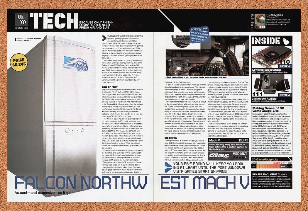Original 2006 Falcon Northwest Mach V Vintage Ad - Retro Tech Promo Wall Art 9