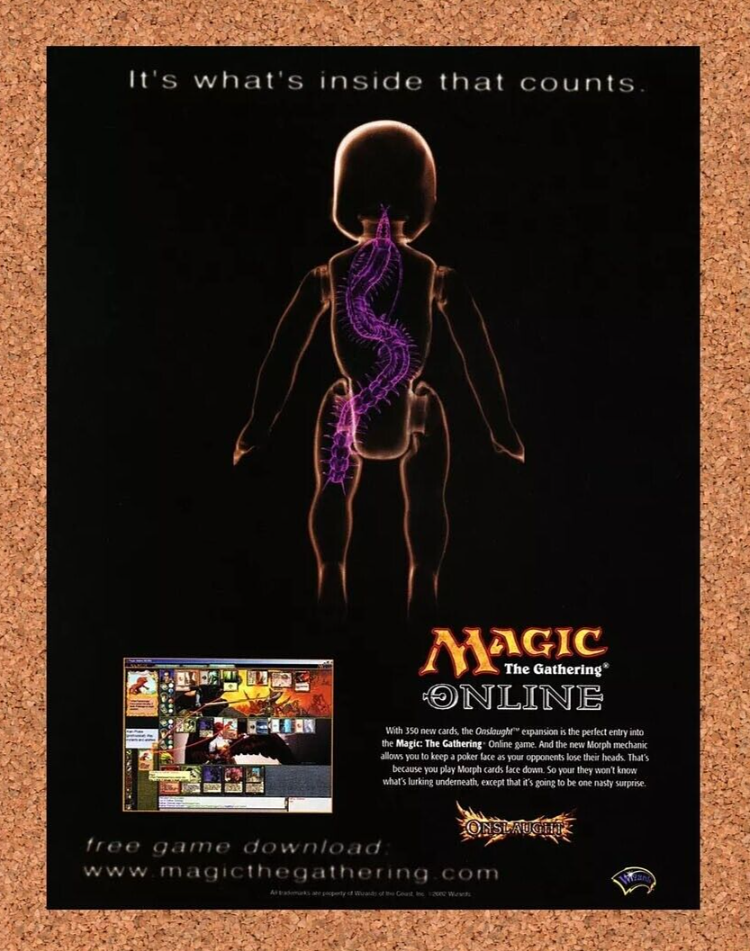 Magic The Gathering Online PC Original 2003 Ad Authentic Video Game Promo v1