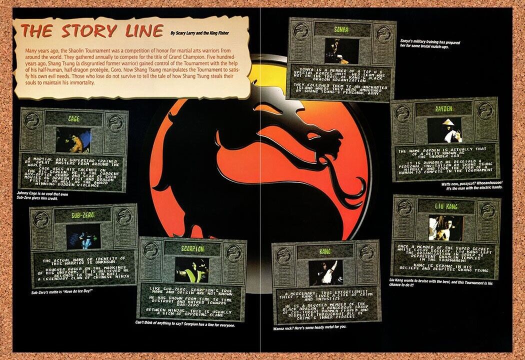 1993 Mortal Kombat Genesis Original Advertisement / Retro Wall Art v20