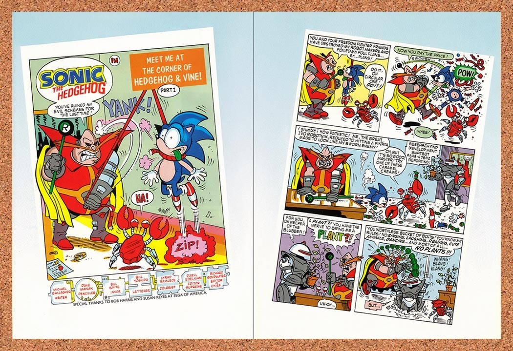 1993 Sonic Comic Strip Original Advertisement / Retro Promo v2