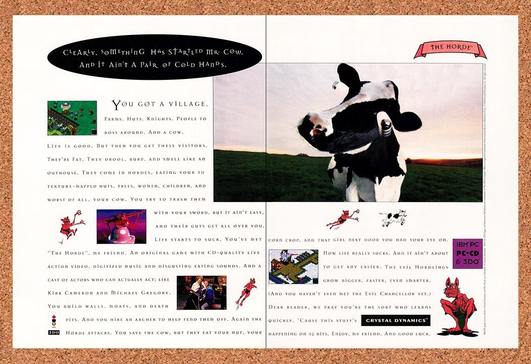 1994 The Horde 3DO Original Advertisement / Retro Promo v1