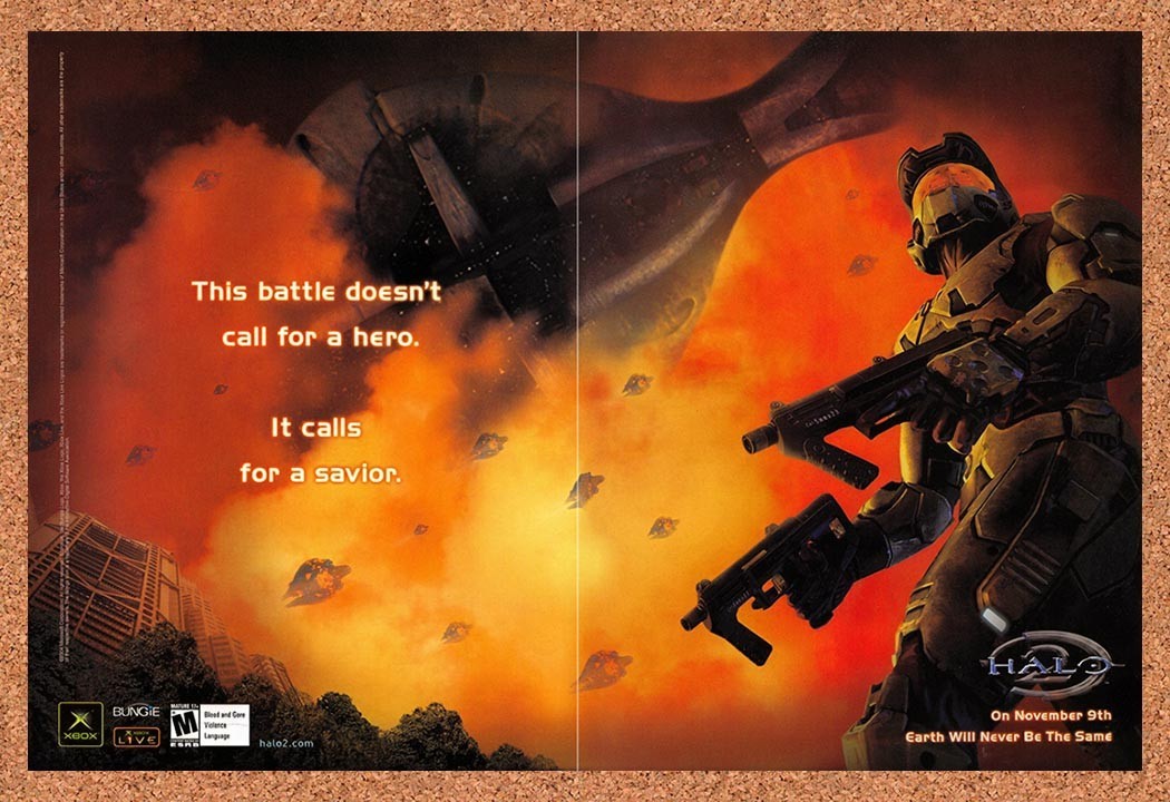 2004 Halo 2 Xbox Original Advertisement / Retro Promo v7