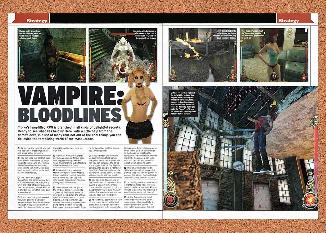 2005 Vampire The Masquerade Bloodlines PC Original Advertisement / Promo vr1