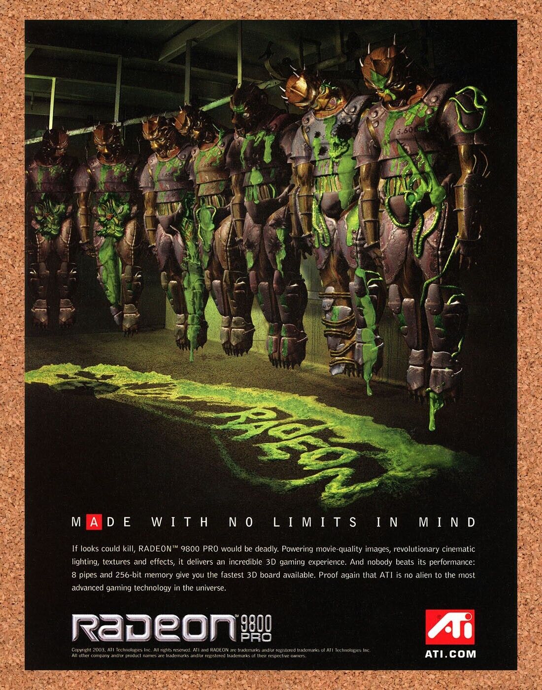 ATI Radeon 9800 Pro Video Card Original 2005 Ad Authentic Retro Gaming Promo