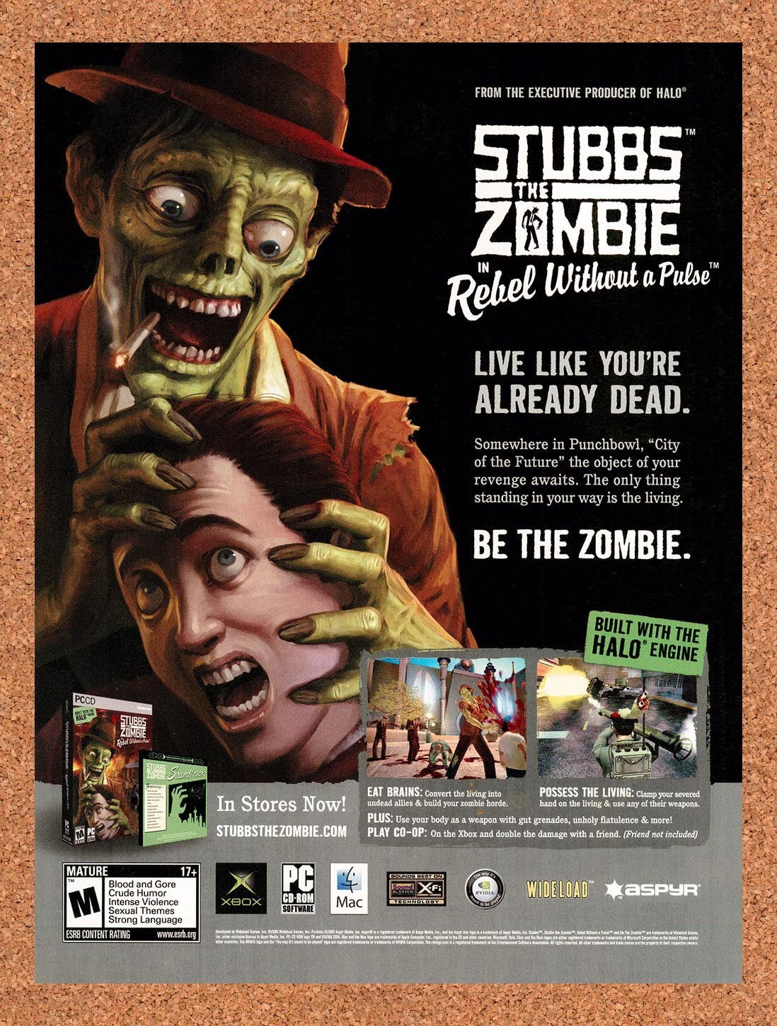 2006 Stubbs The Zombie In Rebel Without A Pulse PC Original Ad / Promo v1