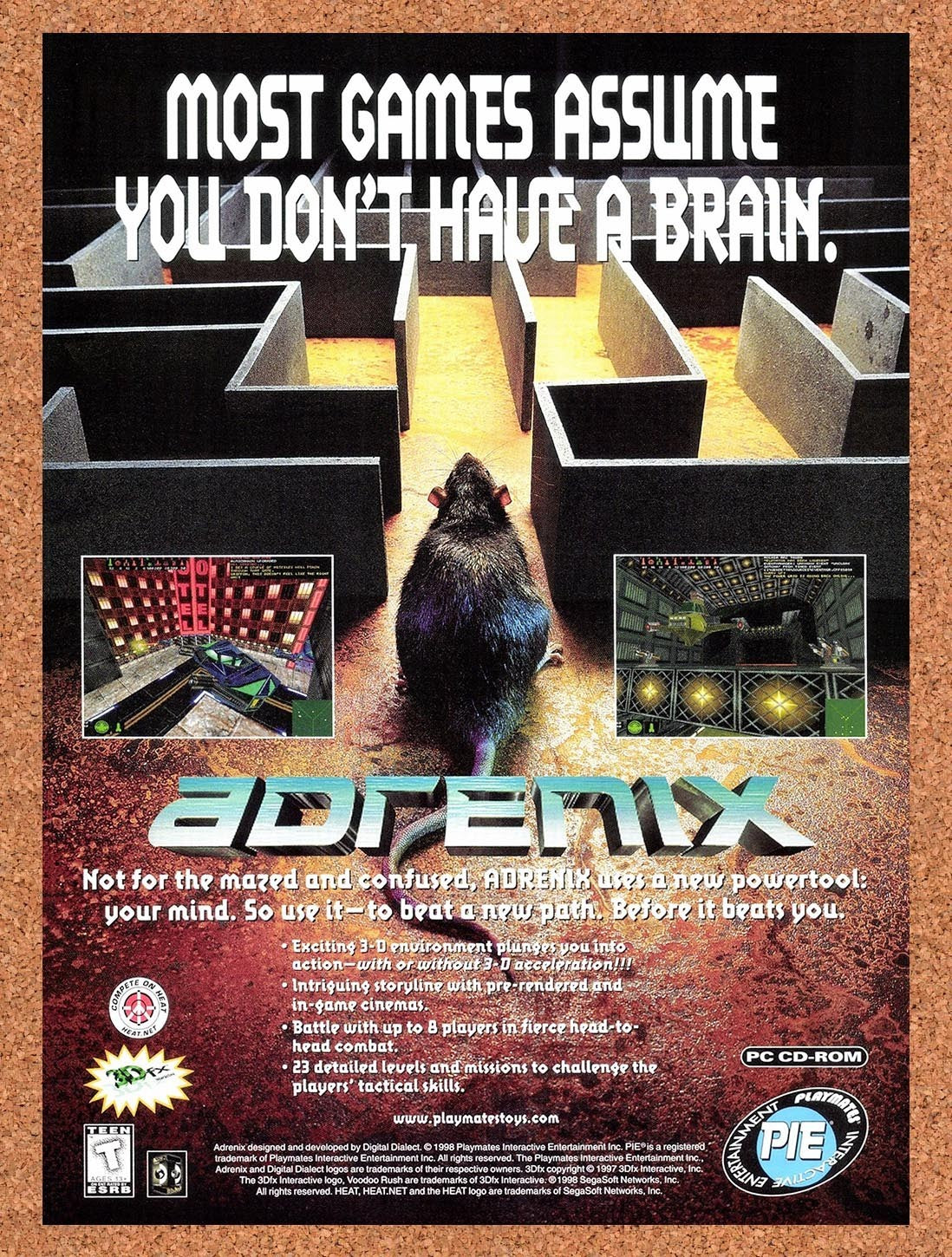 1998 Adrenix PC Original Advertisement / Retro Promo v1