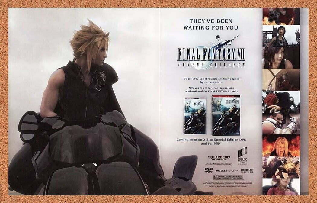 Final Fantasy VI1 Advent Children Original 2007 Ad Authentic Video Game Promo