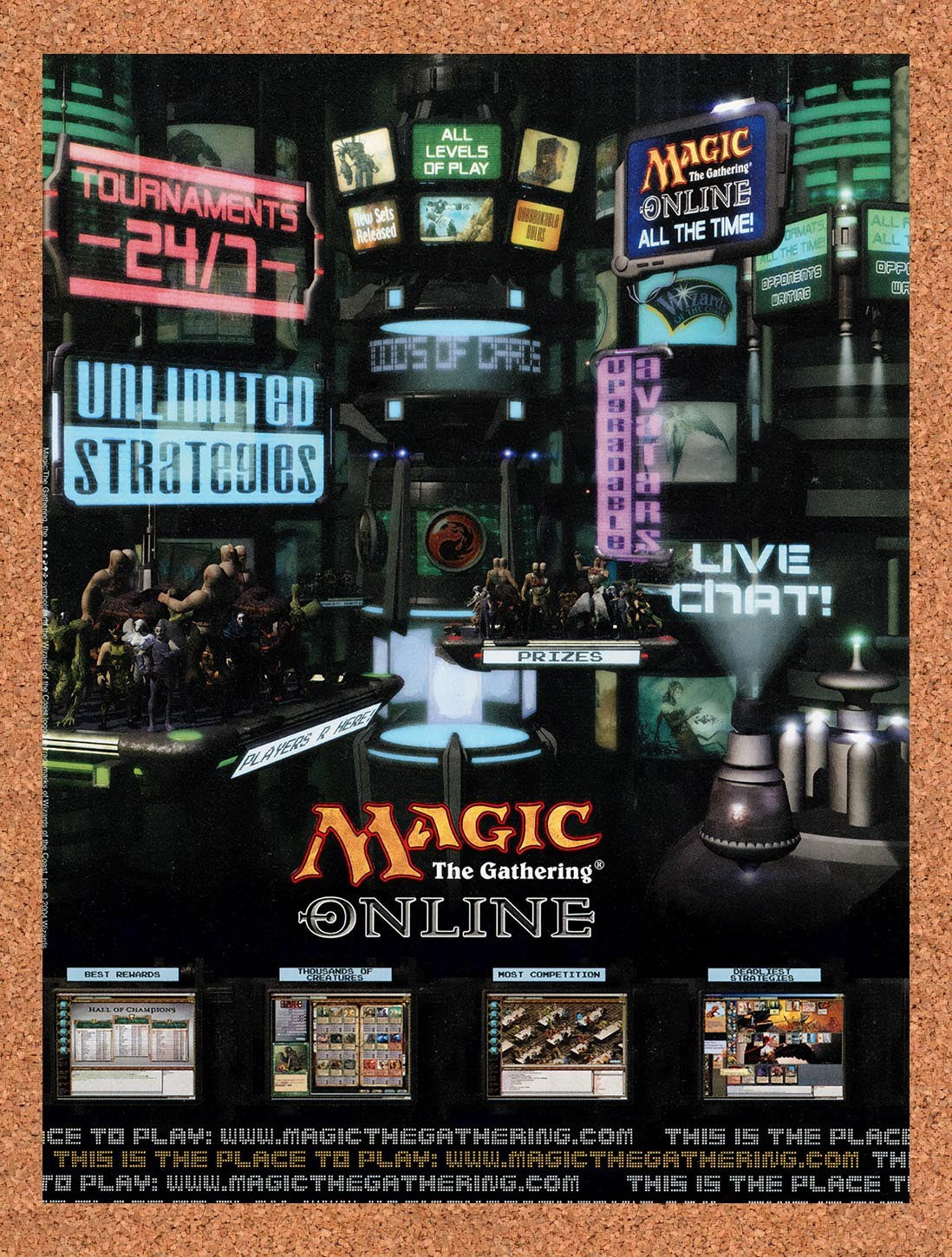 2004 Magic The Gathering Online PC Original Advertisement / Retro Promo v3