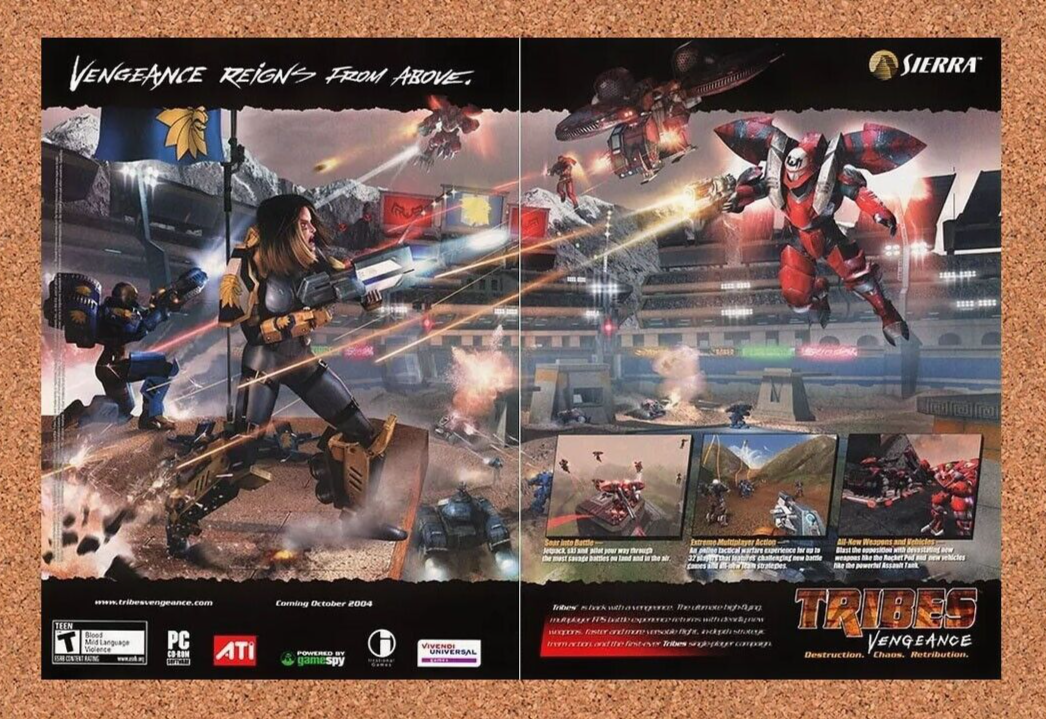 Tribes Vengeance PC Original 2005 Ad Authentic Sierra ATI Video Game Promo