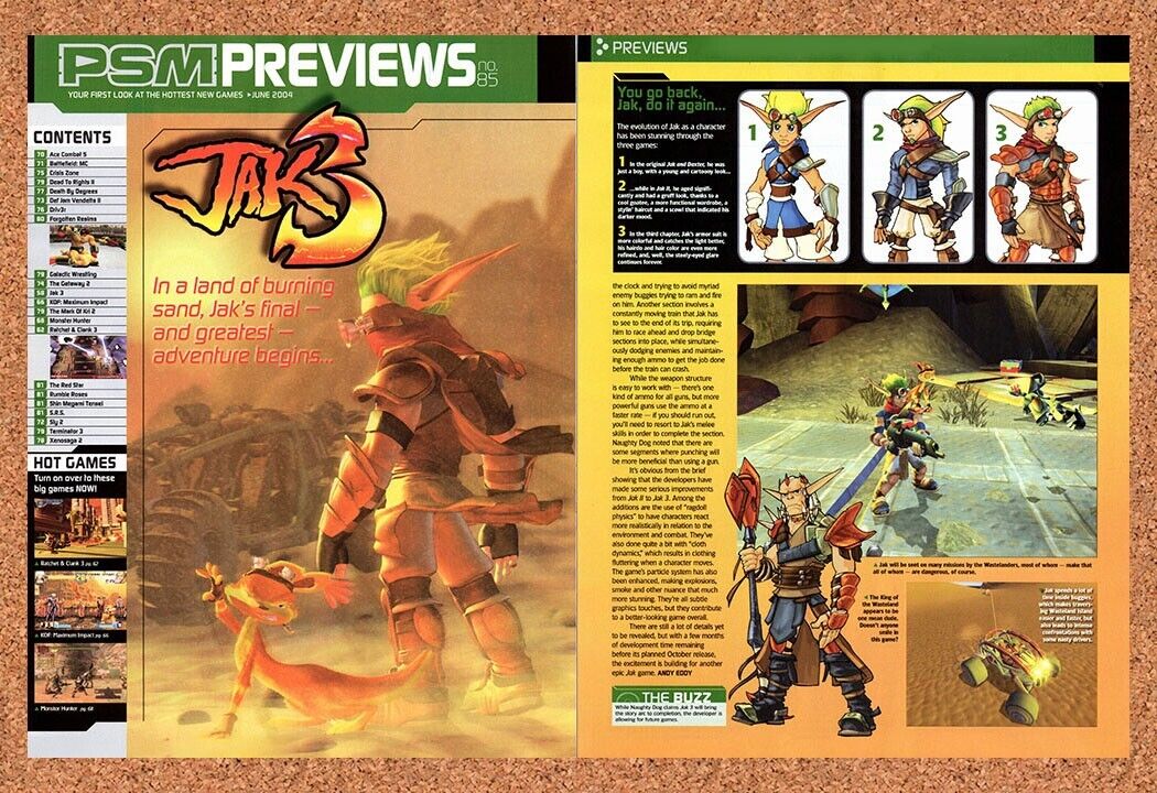 Jak 3 PS2 Original 2004 Vintage Ad - Video Game Preview Art Promo