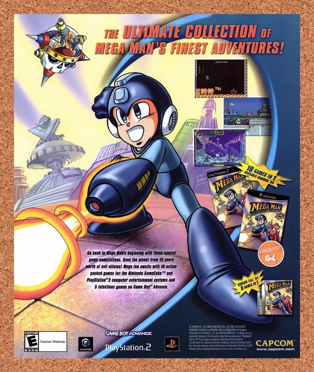 1997 Mega Man Anniversary Collection PS2 Original Advertisement / Retro Promo v1