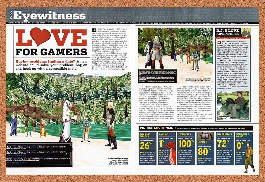 2004 EverQuest Weddings MMO Dating Original Advertisement / Retro Promo vr1