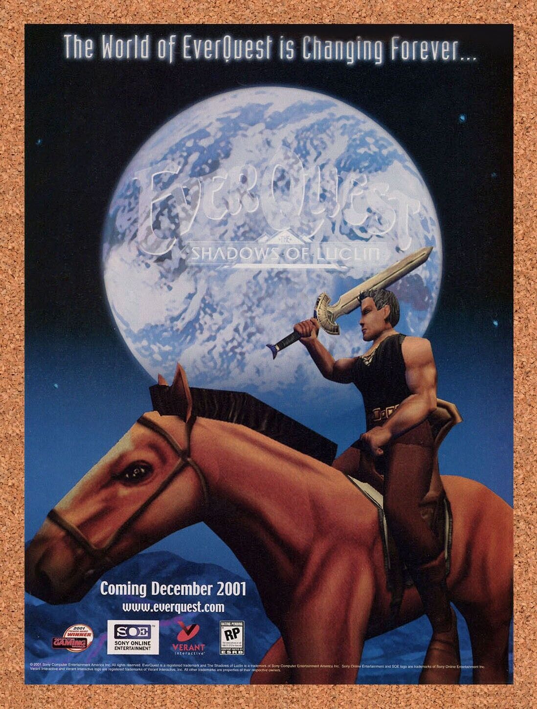 EverQuest Shadows Of Luclin PC Original 2003 Ad Authentic Video Game Promo v1