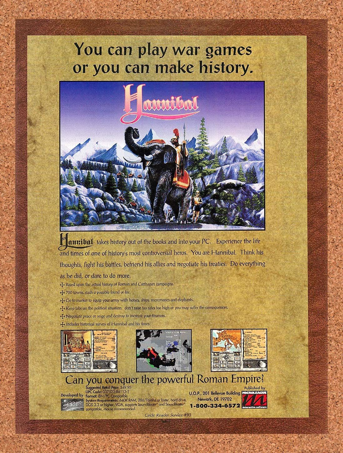 1994 Hannibal PC Original Advertisement / Retro Promo v1