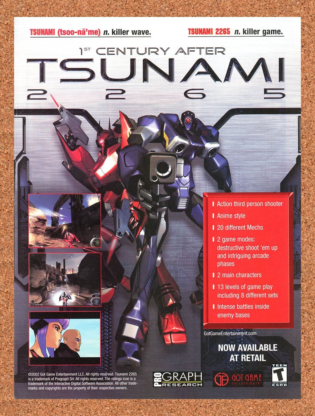 2002 1st Century After Tsunami 2265 PC Original Ad / Retro Wall Art v1