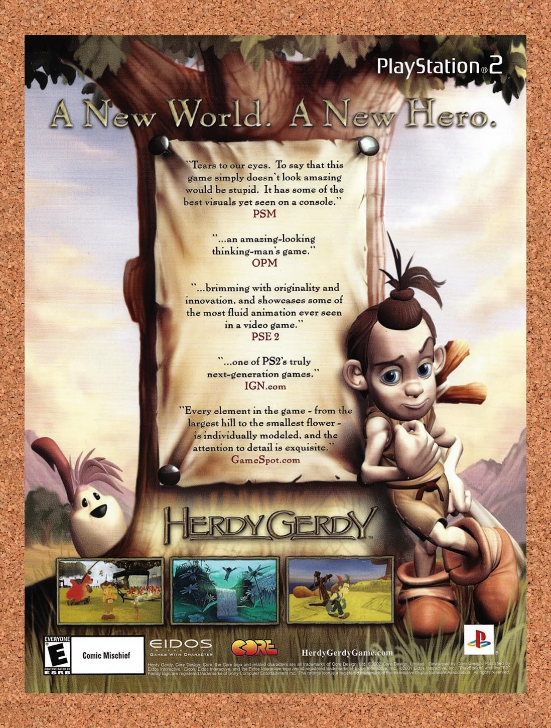 2002 Herdy Gerdy PS2 Original Advertisement / Retro Promo v1