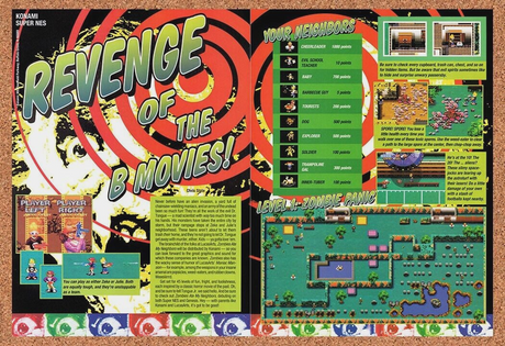1993 Zombies Ate My Neighbors SNES Original Advertisement / Retro Wall Art v2