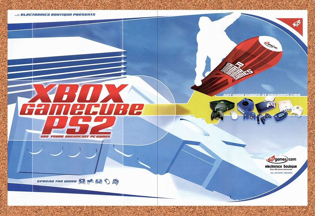 2002 EB Games Your World Your Games Original Advertisement / Retro Wall Art v26