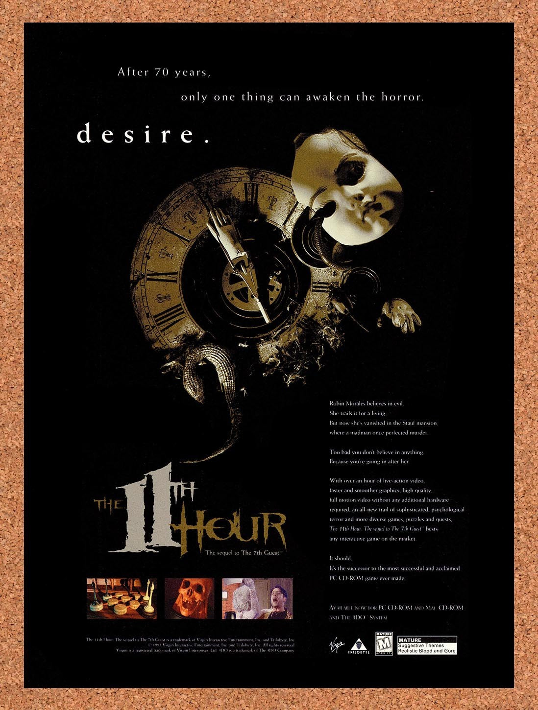 1995 11th Hour PC Original Advertisement / Retro Promo v3