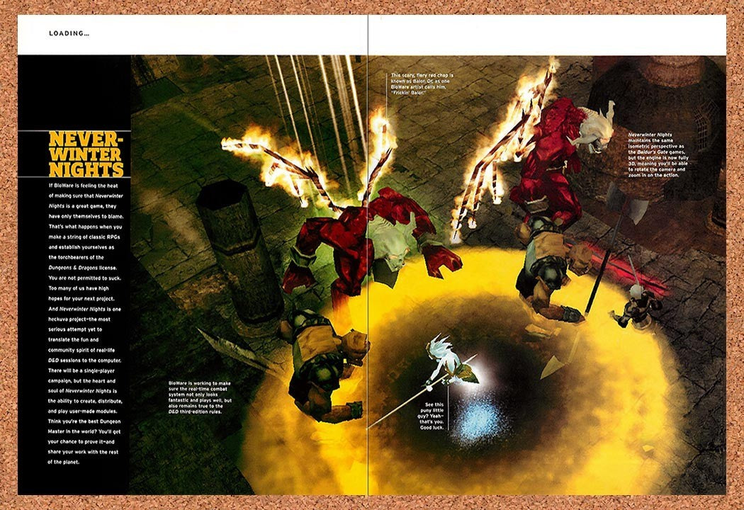 2002 Neverwinter Nights PC Original Advertisement / Retro Promo vr5