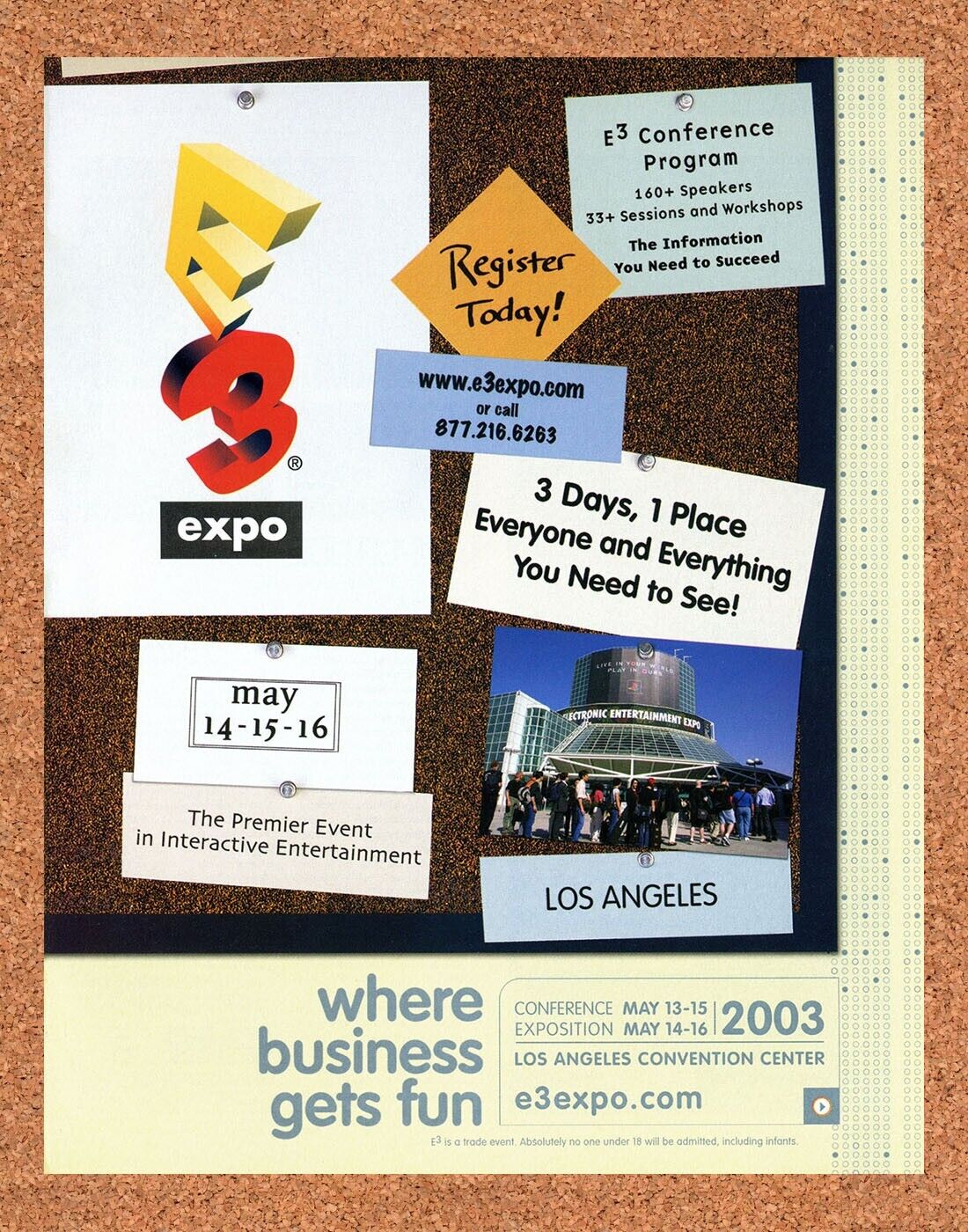 E3 Expo Original 2004 Print Ad Authentic Video Game Art Promo