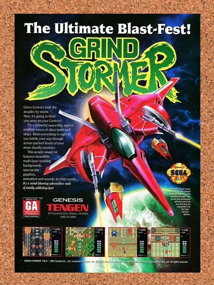 Grind Stormer Sega Genesis Original 1994 Ad Authentic Video Game Promo