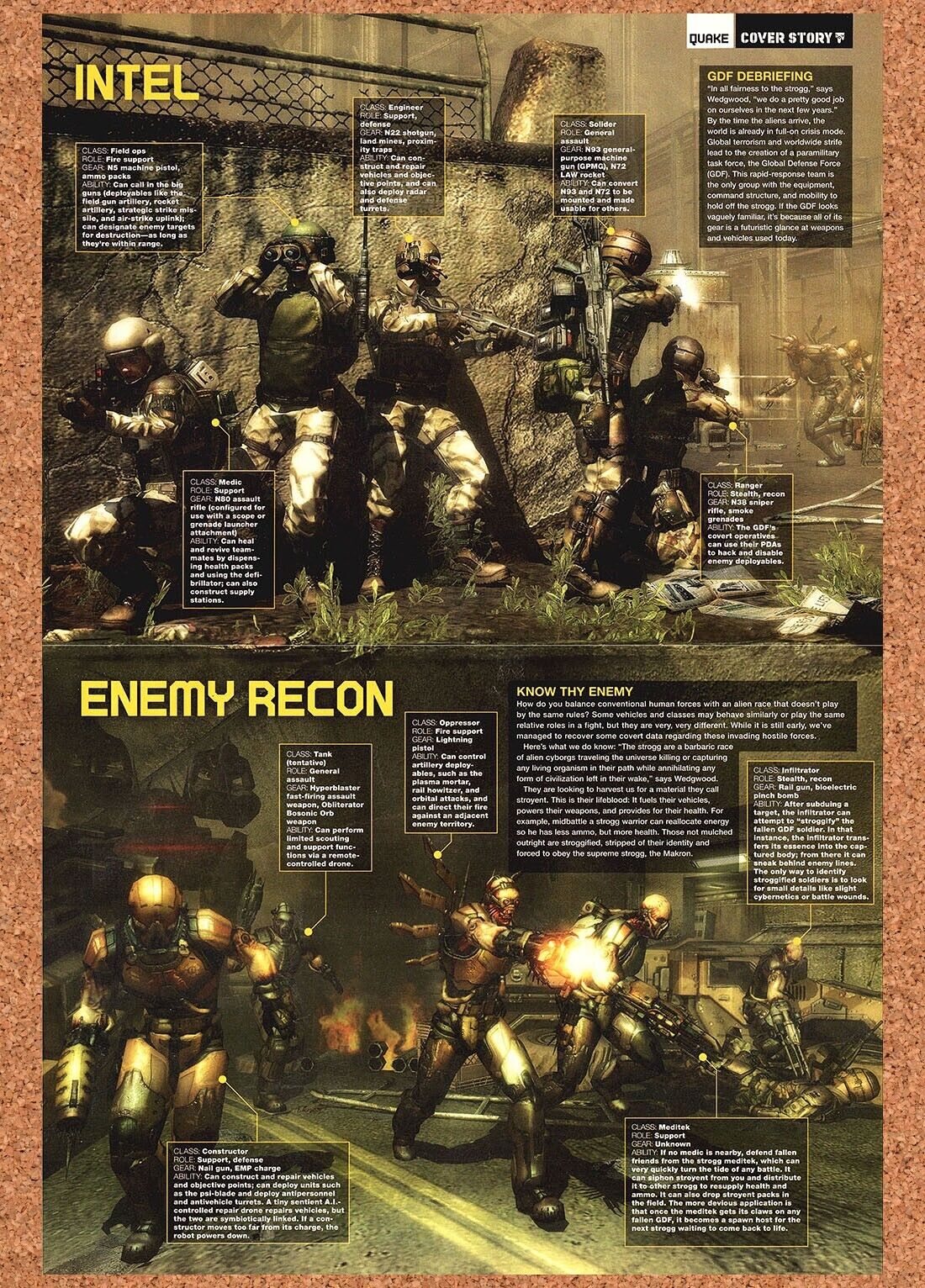 Original 2005 Enemy Territory Quake Wars PC Vintage Ad - Video Game Art Promo