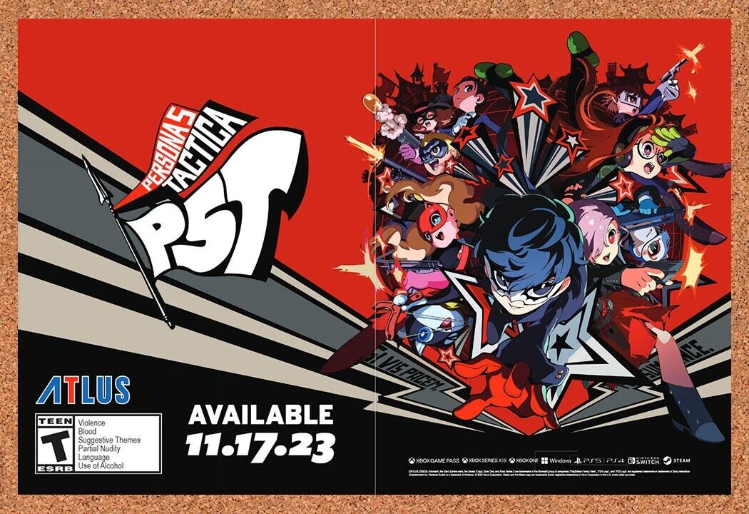 Persona 5 Tactica PS5 Original 2023 Ad - ATLUS Video Game Display Promo