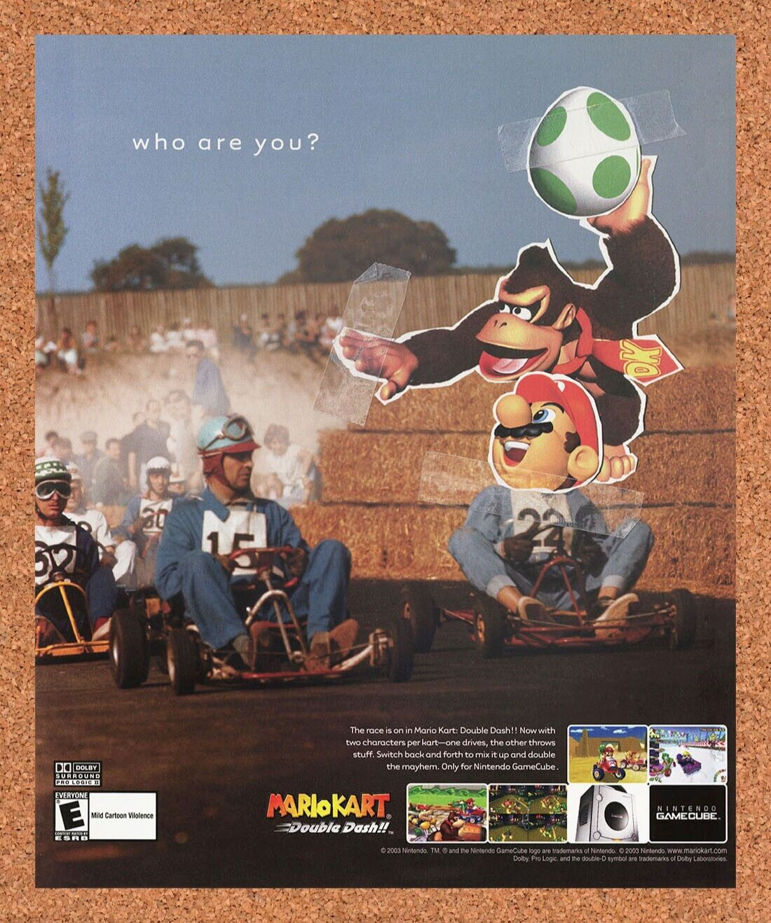 Mario Kart Double Dash GameCube Original 2005 Ad Authentic Video Game Promo