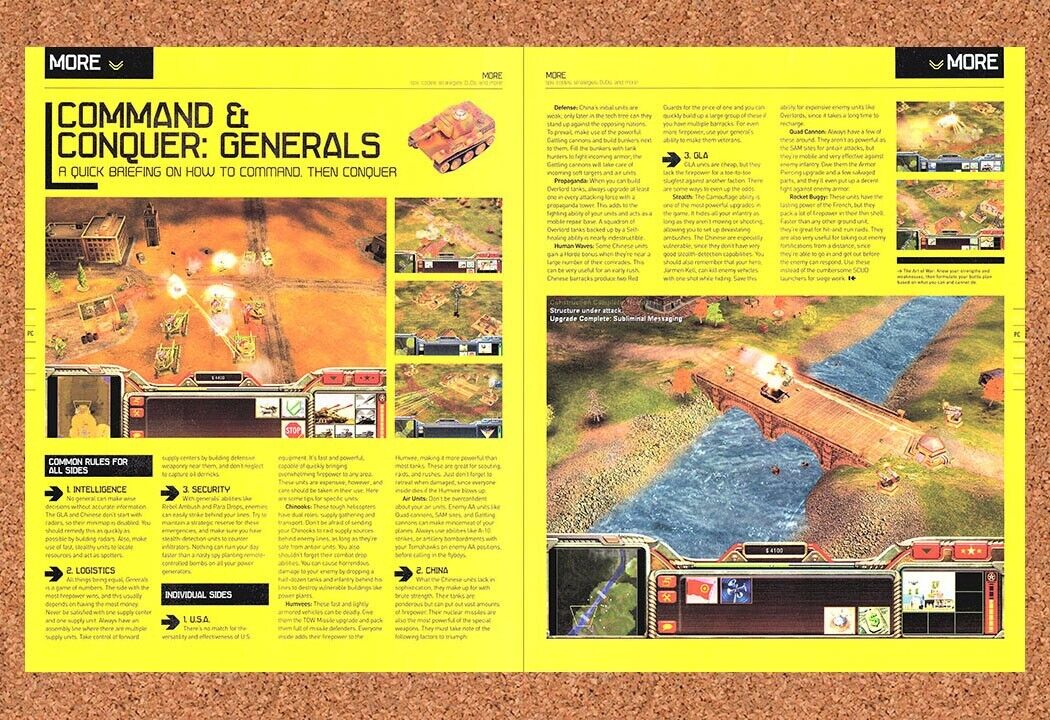 Command And Conquer Generals PC Original 2003 Ad Authentic Video Game Promo