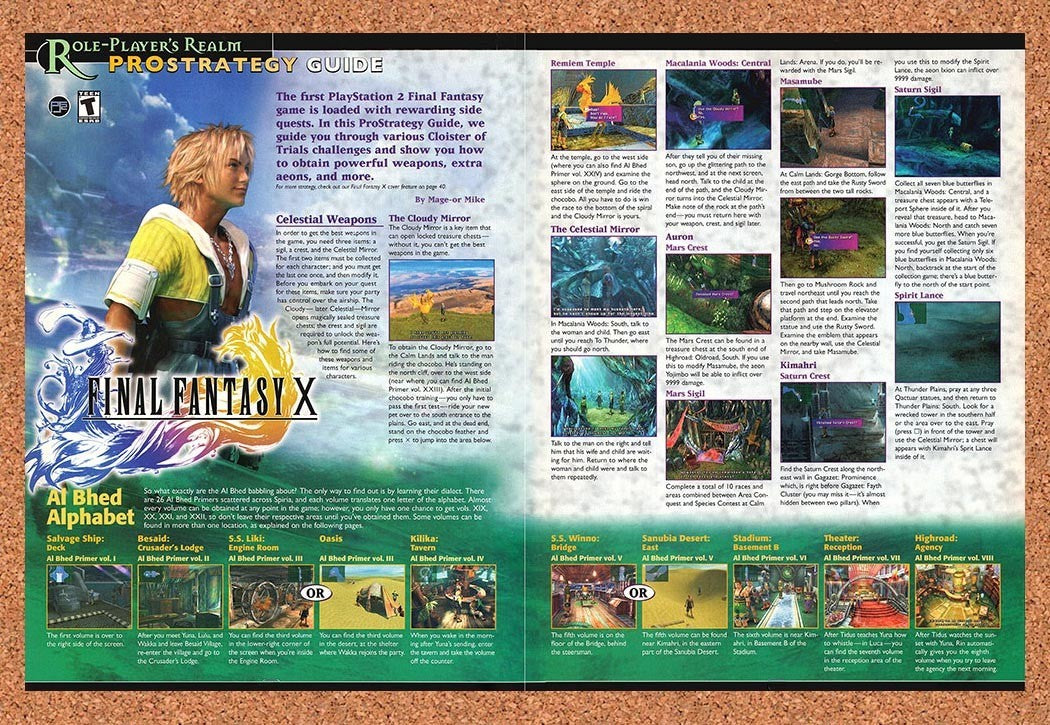 2002 Final Fantasy X PS2 Original Advertisement / Retro Promo vr2