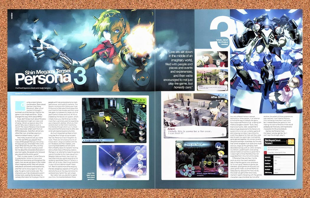 2007 Persona 3 PS2 Original Advertisement / Retro Promo v4