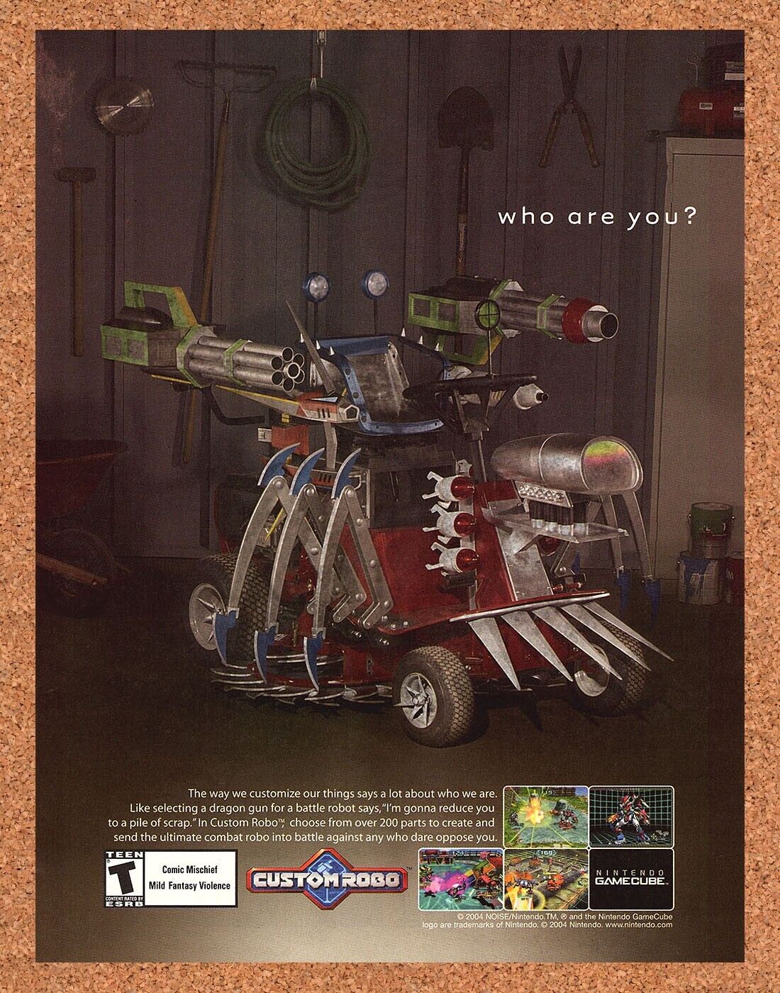 Original 2004 Custom Robo GameCube Vintage Ad - Video Game Promo Wall Art 1