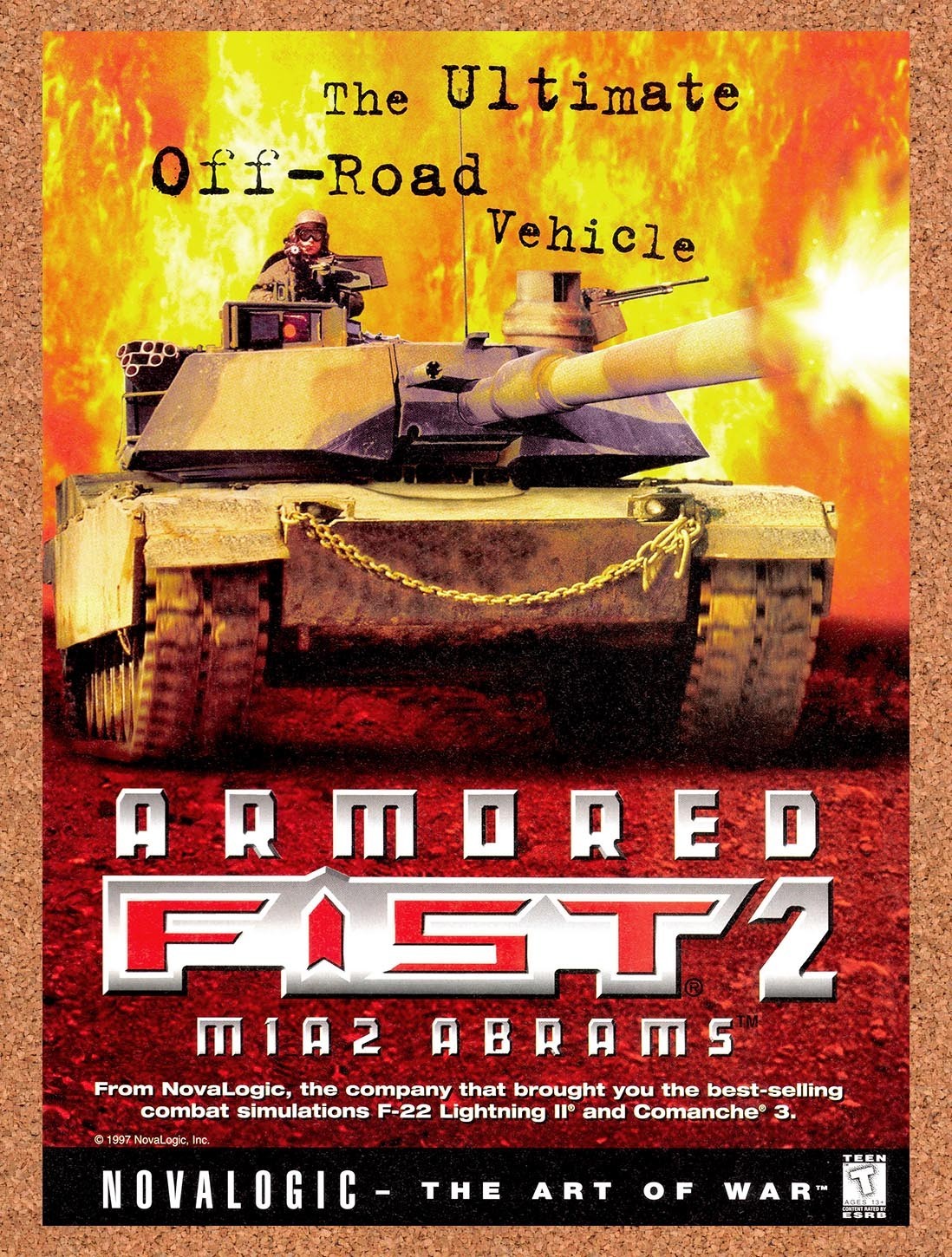1997 Armored Fist 2 PC Original Advertisement / Retro Promo v1