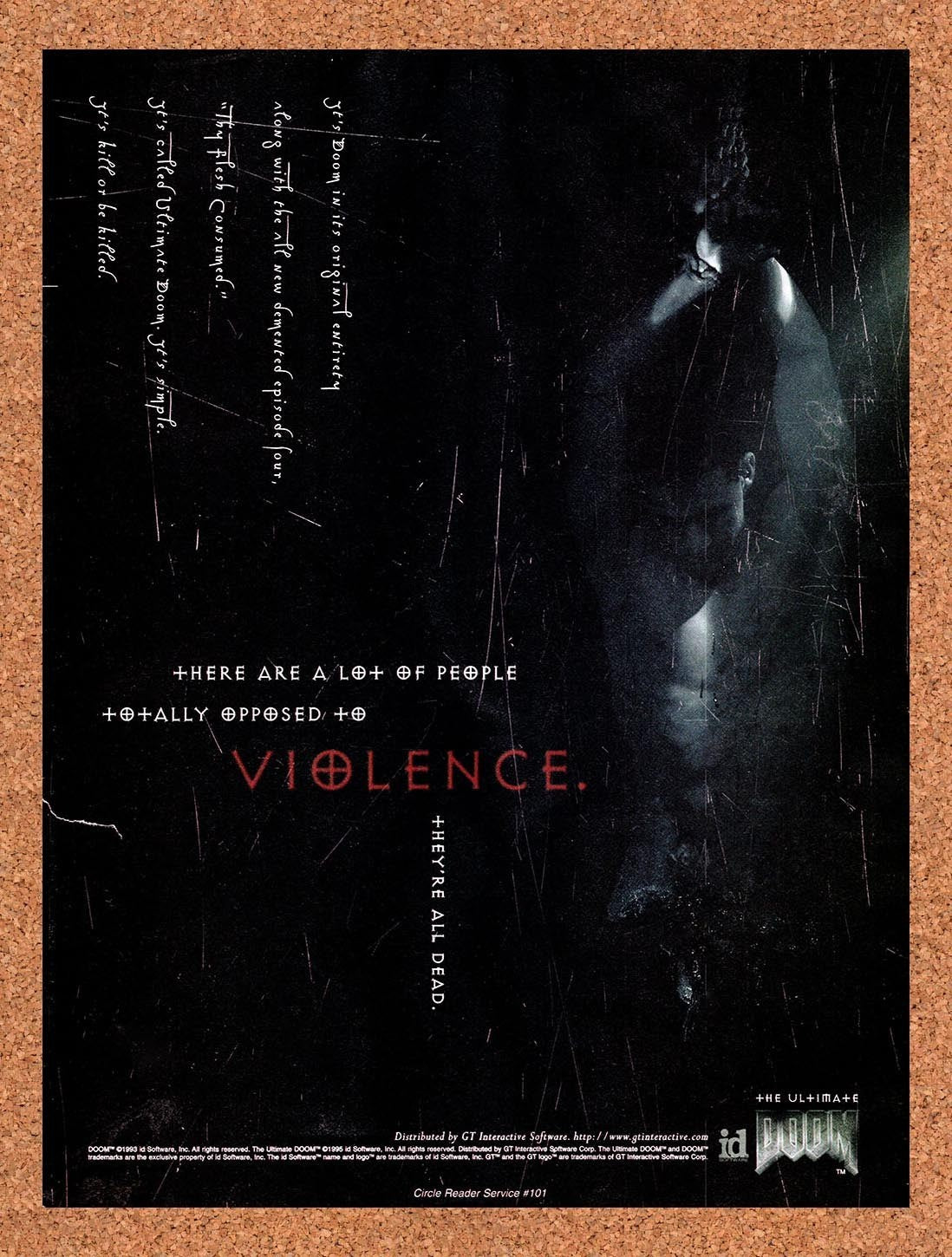 1995 Ultimate Doom PC Original Advertisement / Retro Promo v2
