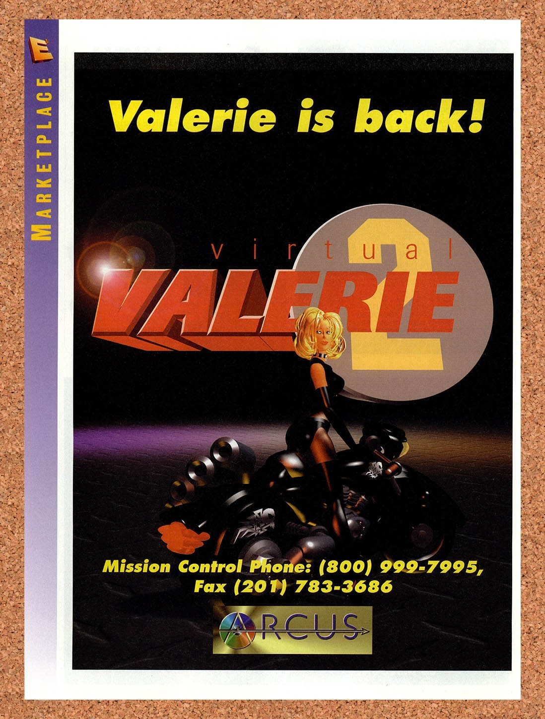 1995 Virtual Valerie 2 Adult FMV Original Advertisement / Retro Promo v1