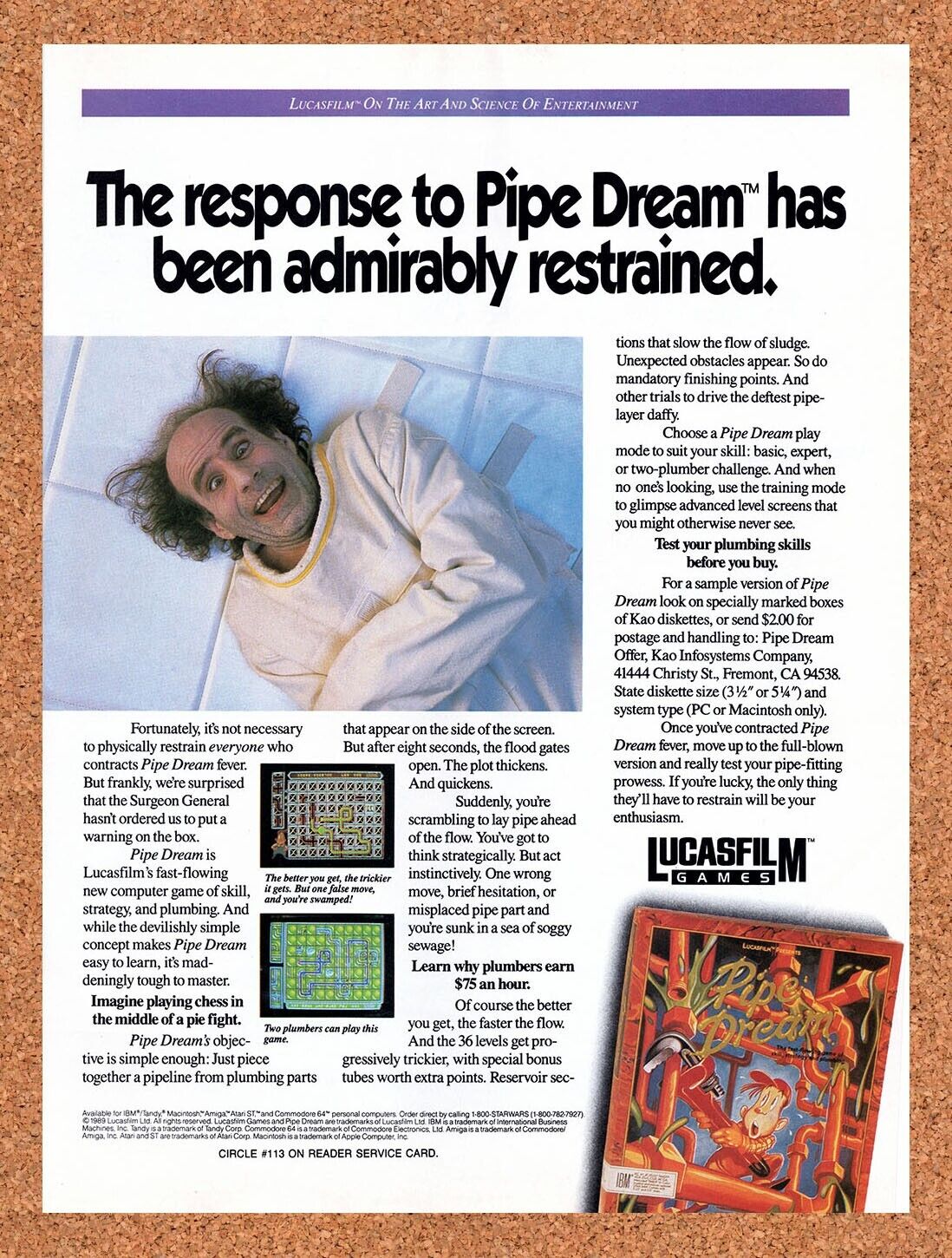 1989 Pipe Dream Tandy Original Advertisement / Retro Wall Art v1