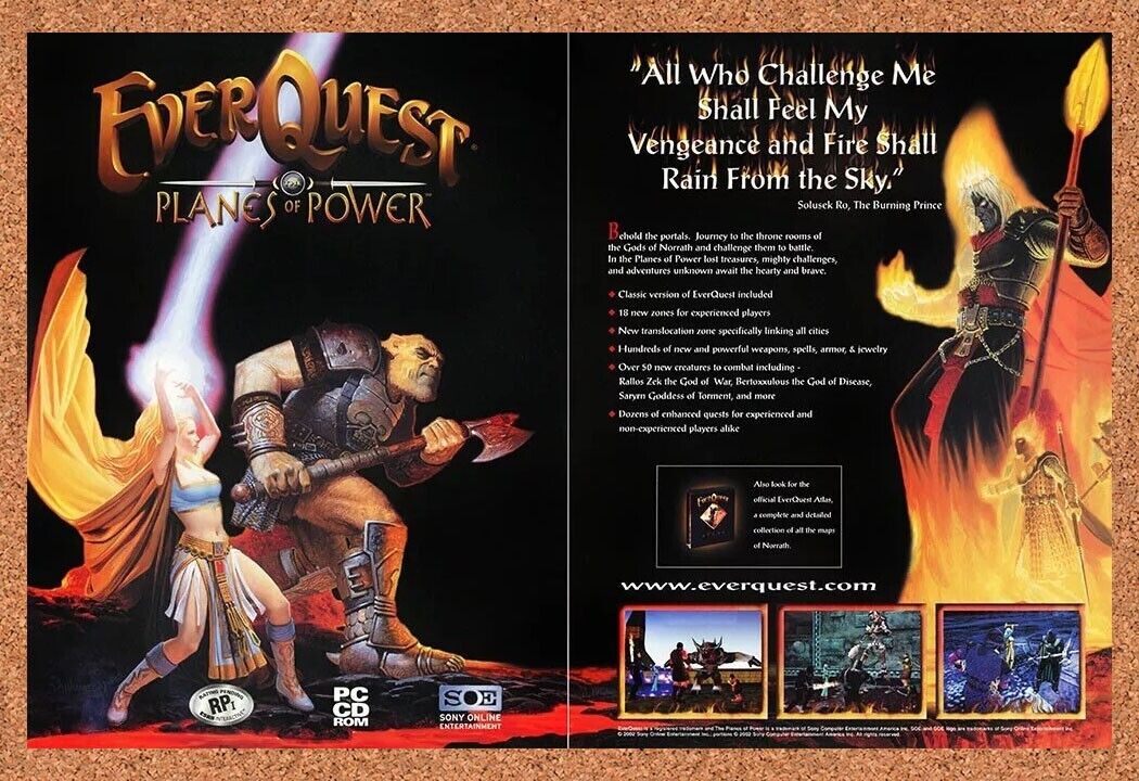 EverQuest Planes Of Power Original 2004 Ad Authentic Video Game Promo