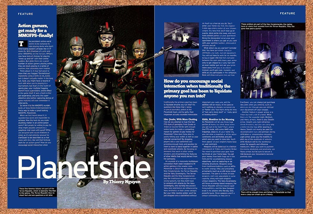 2001 PlanetSide PC Original Advertisement / Retro Promo vr1