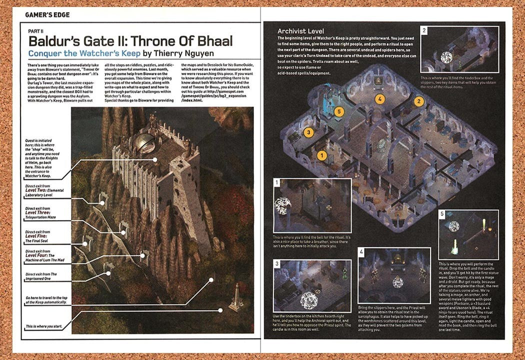 2001 Baldurs Gate II Throne Of Bhaal Watchers Keep Original Ad / Promo vr1