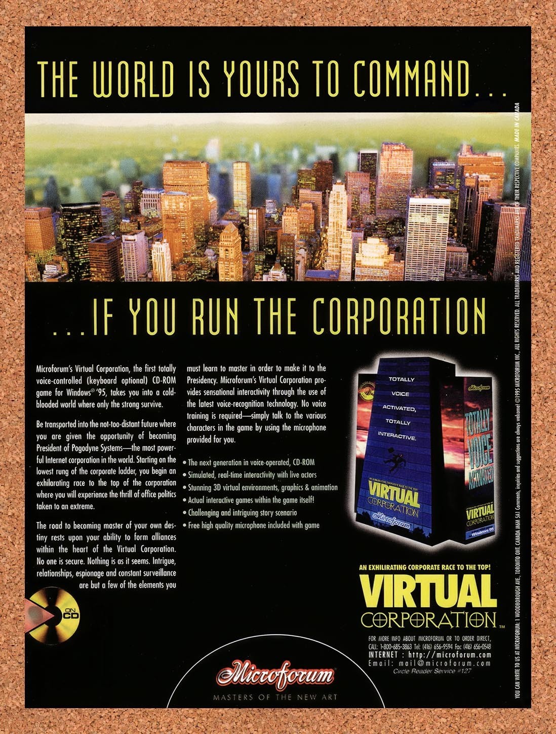 1996 Virtual Corporation PC Original Advertisement / Retro Promo v3