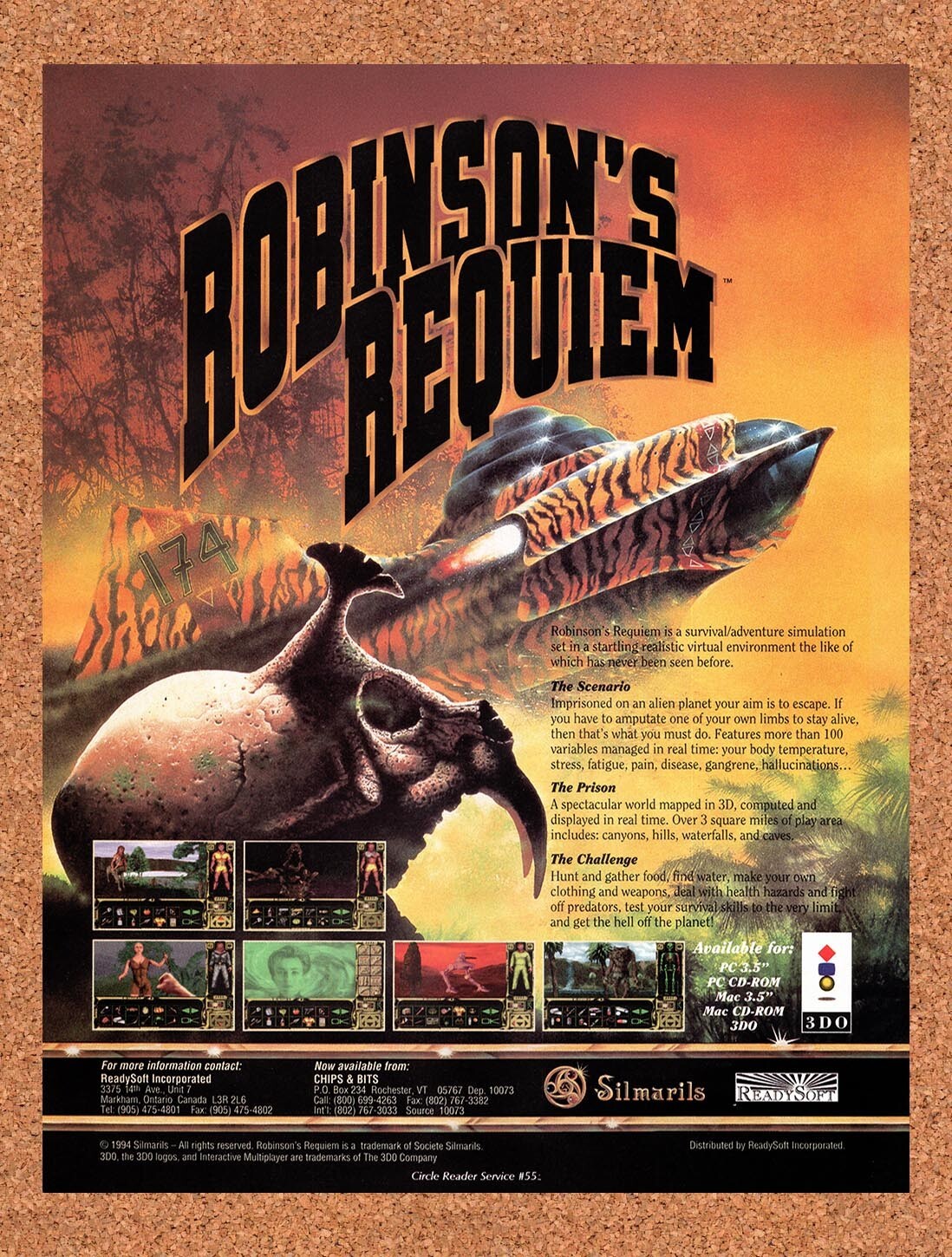1994 Robinson's Requiem PC Original Advertisement / Retro Wall Art v1