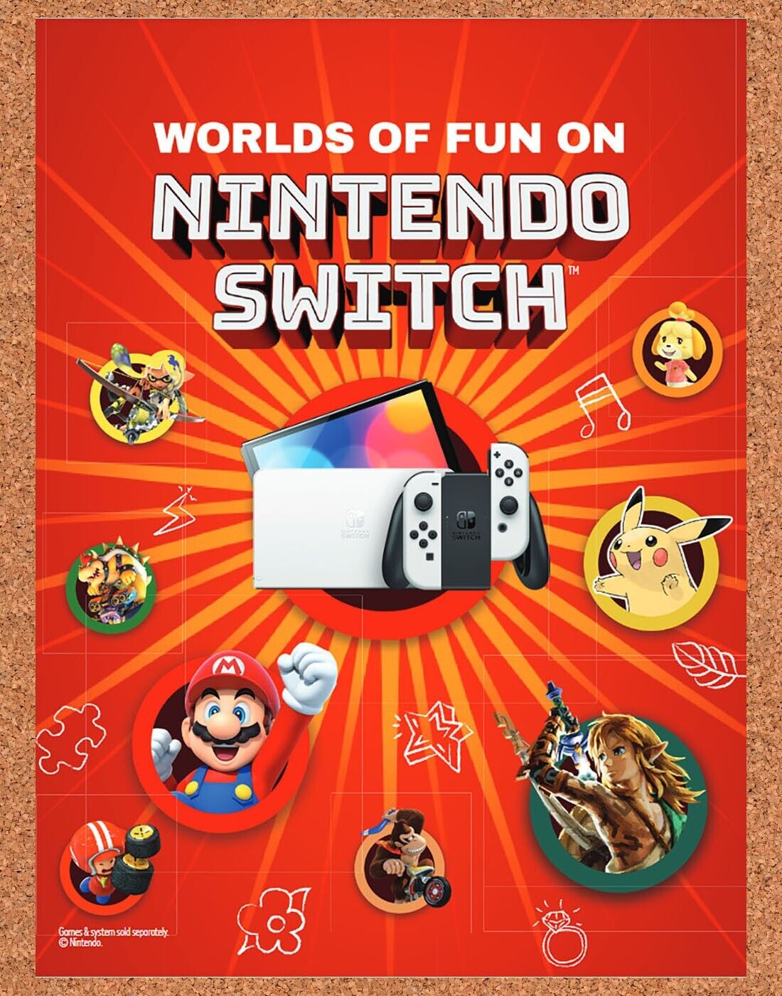 Nintendo Switch Original 2023 Console Ad - Video Game Art Promo