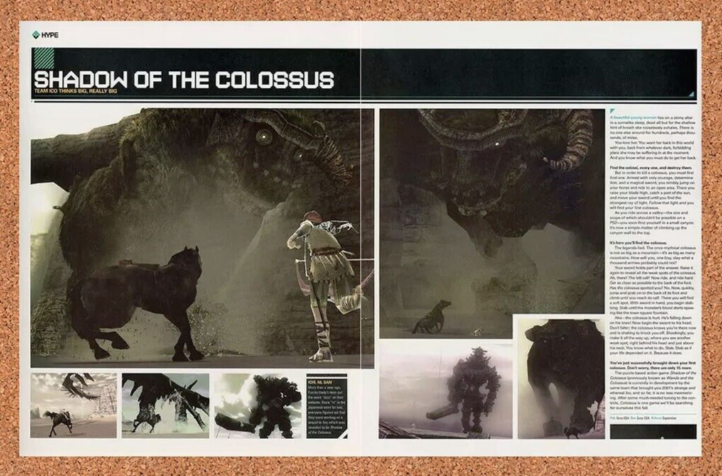 Shadow Of The Colossus PS2 Original 2007 Ad Authentic Sony ICO Video Game Promo
